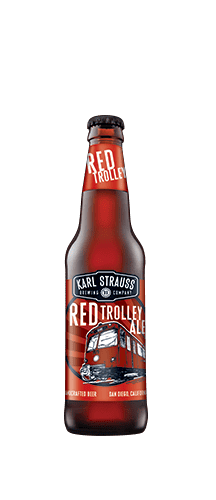 bottle of red trolley ale