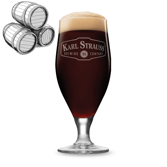 barrel aged beer in glass