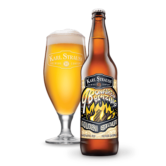 9 Bonfires Blazing Holiday Beer and glass