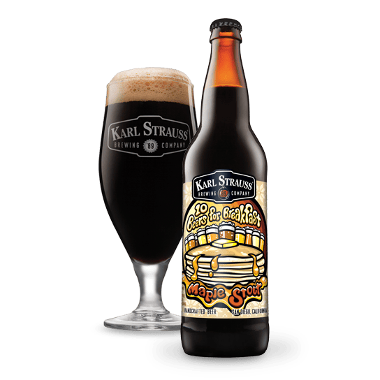10 beers for breakfast maple stout bottle and glass