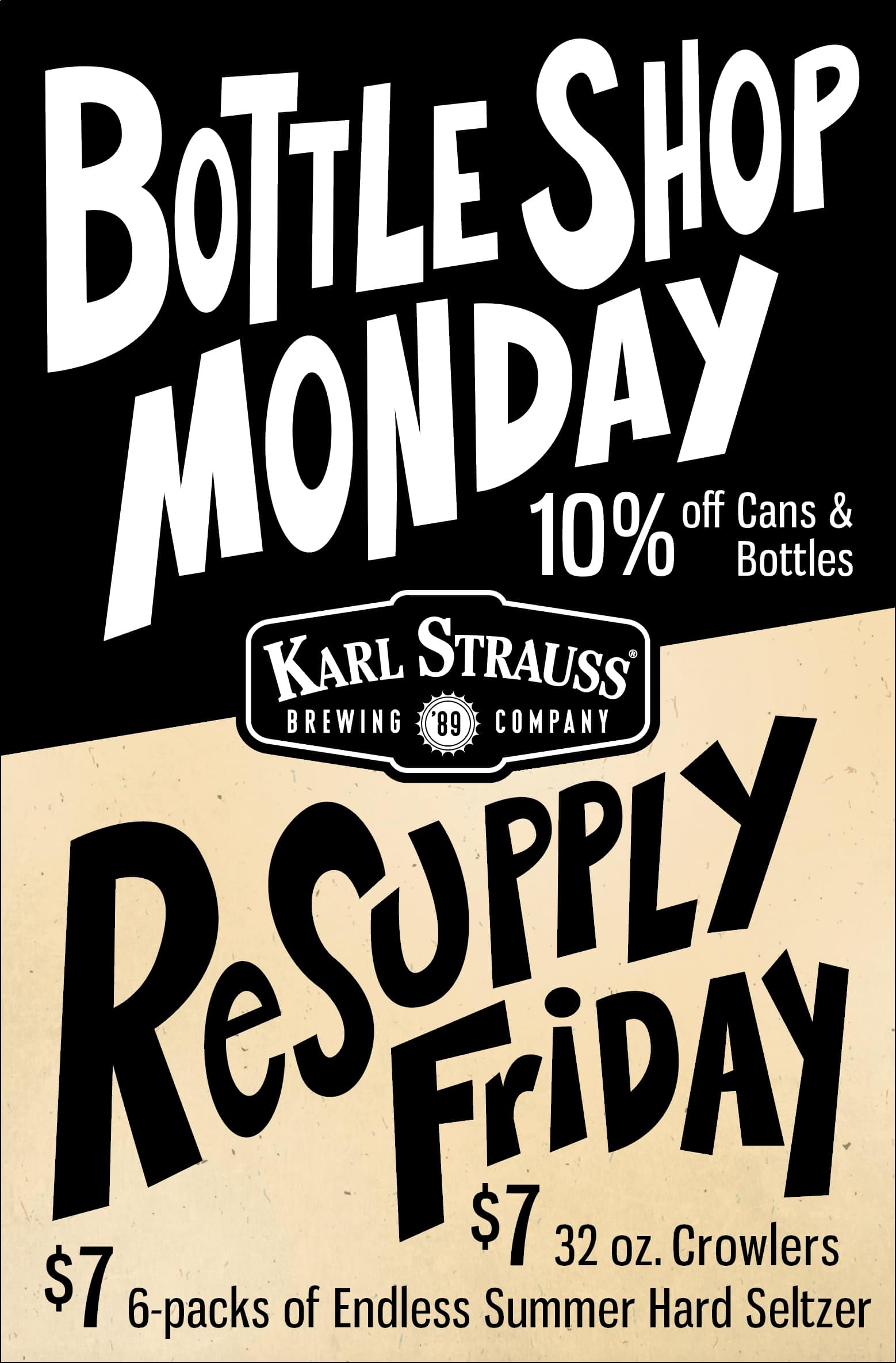 Karl Strauss Weekly Specials Poster